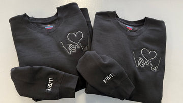 Custom Embroidered Couples' Valentine’s Day Sweater