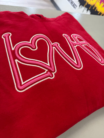 Kids' Custom 3D Puff Embroidered "LOVE" Sweater